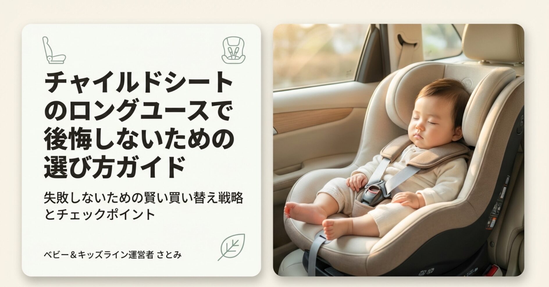 チャイルドシートのロングユースで後悔しない
