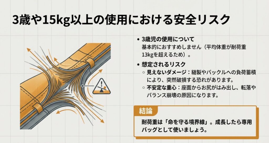 ノースフェイスのベビースリングバッグは何歳まで 